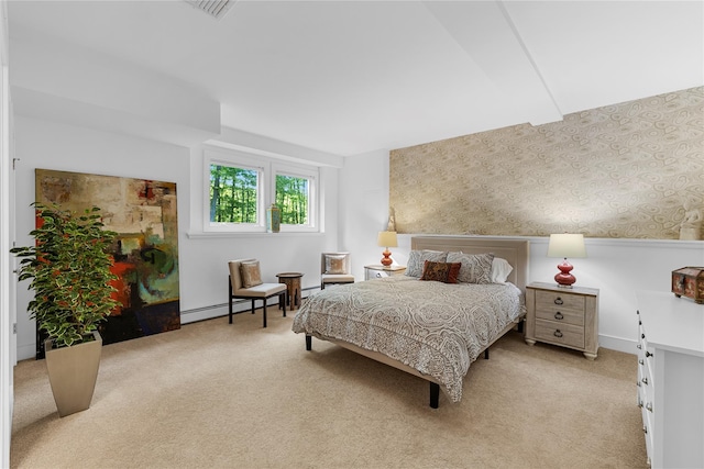 240 Brady Rd, Warwick, NY 10990 - bedroom with light carpet and wallpapered walls