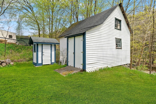 view of shed
