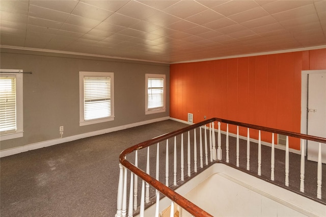 1603 Goshen Tpke, Middletown, NY 10941 - staircase with ornamental molding, carpet floors, and baseboards