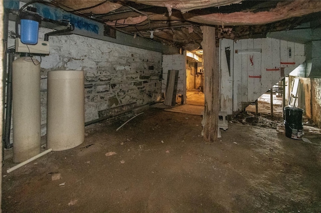 1603 Goshen Tpke, Middletown, NY 10941 - unfinished below grade area featuring a water softener system