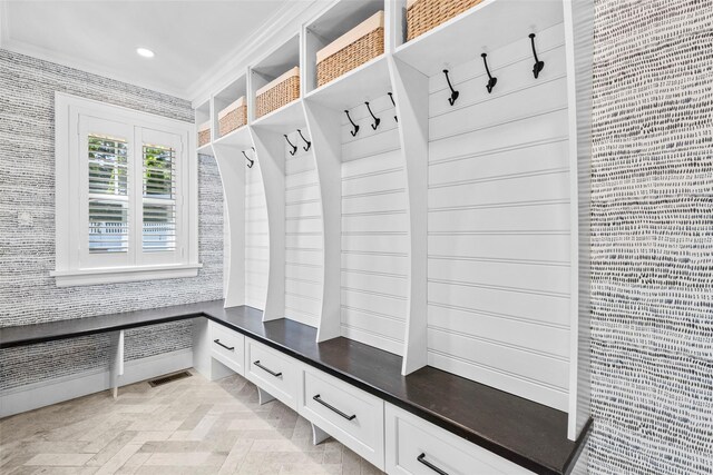 mudroom with visible vents