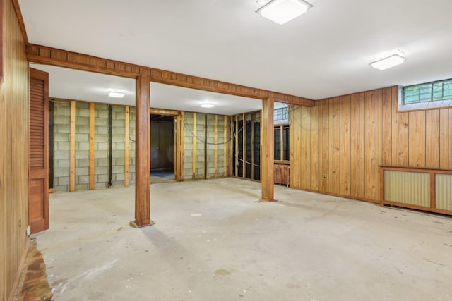 54 Cedar St, Stony Brook, NY 11790 - basement with wooden walls