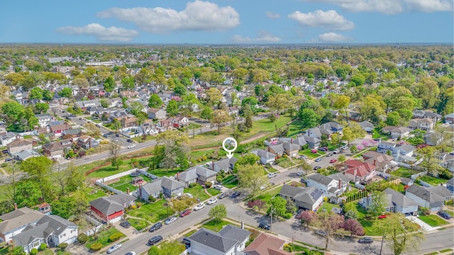bird's eye view with a residential view