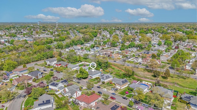 drone / aerial view with a residential view
