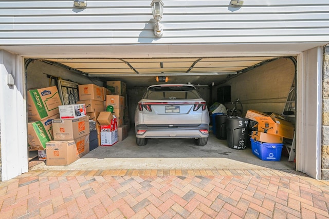 garage with driveway