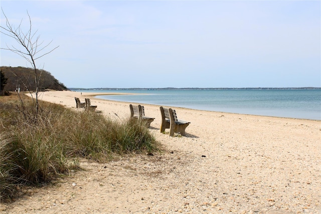 water view with a view of the beach