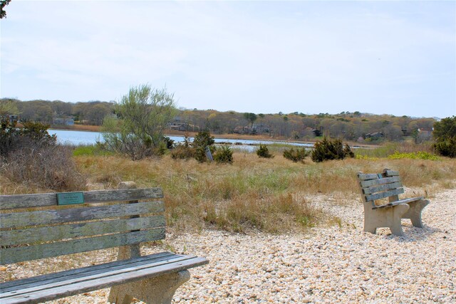 view of yard featuring a water view