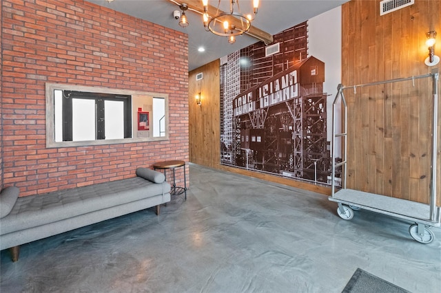 interior space featuring visible vents
