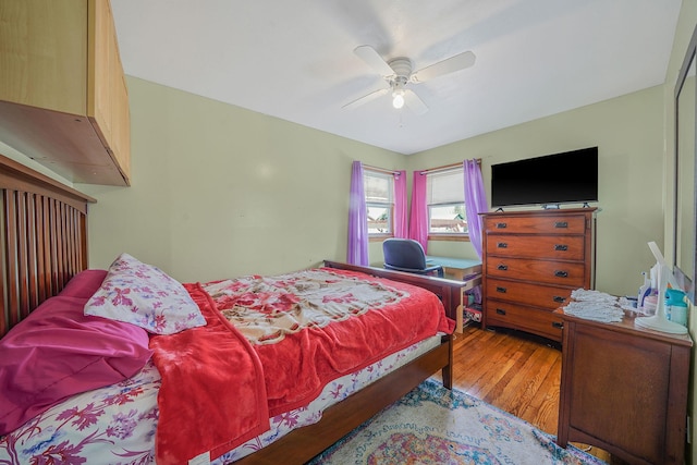 1036 Pacific St, Baldwin Harbor, NY 11510 - bedroom featuring ceiling fan and hardwood / wood-style floors