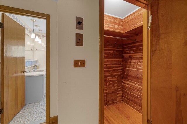 interior space with a sink