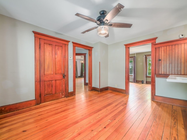 31 Highland Ave, Otisville, NY 10963 - unfurnished room with ceiling fan, light wood-style flooring, and baseboards