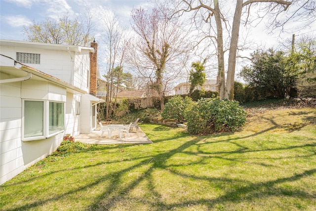 view of yard featuring a patio