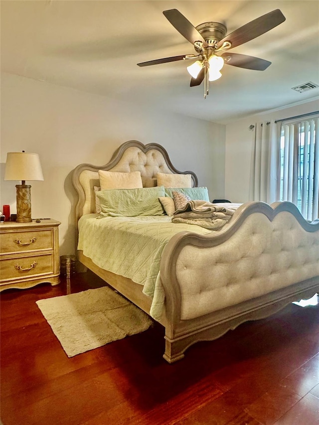 5 Fox Meadow Dr, Woodbury, NY 10930 - bedroom featuring dark wood-style flooring and ceiling fan