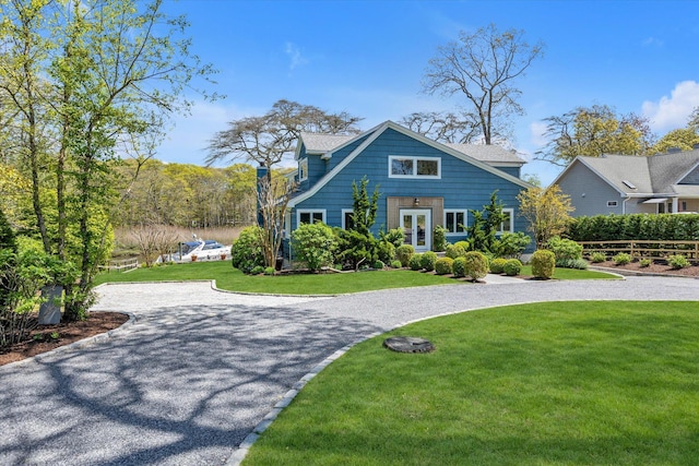 65 Pine Edge Dr, East Moriches, NY 11940 - shingle-style home with curved driveway