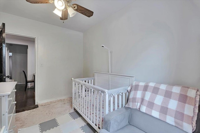 19 Rockledge Rd Unit 1A, Hartsdale, NY 10530 - carpeted bedroom with a ceiling fan and baseboards