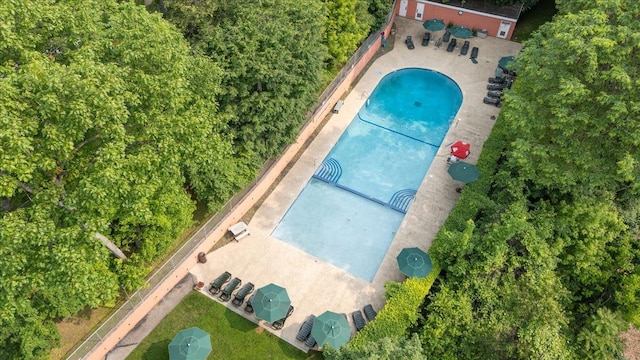 19 Rockledge Rd Unit 1A, Hartsdale, NY 10530 - aerial view of property and surrounding area with a pool area