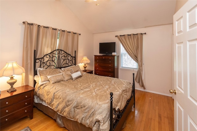 130 E Main St, Washingtonville, NY 10992 - bedroom with baseboards, light wood-style flooring, and lofted ceiling