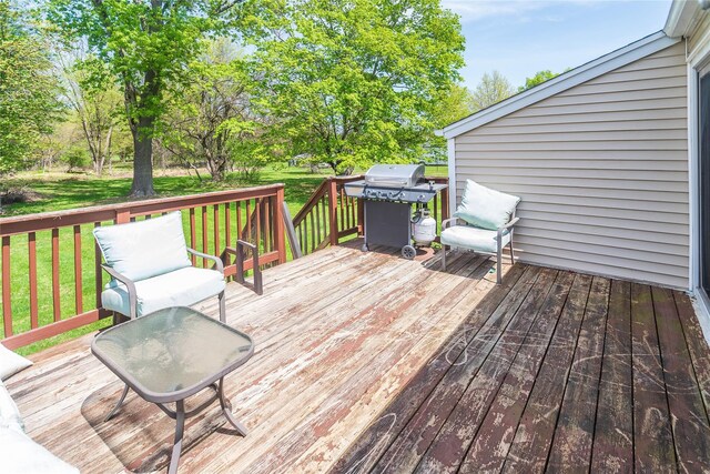 130 E Main St, Washingtonville, NY 10992 - wooden deck with a yard and grilling area