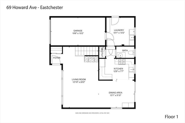 69 Howard Ave, Eastchester, NY 10709 - property floor plan