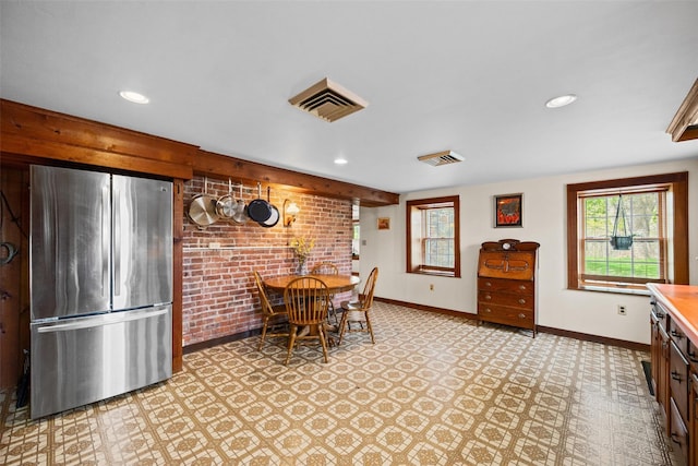 353 Berea Rd, Walden, NY 12586 - dining space featuring baseboards, recessed lighting, and light floors