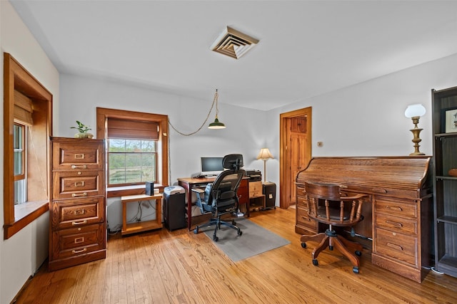 353 Berea Rd, Walden, NY 12586 - office area with wood-type flooring and visible vents