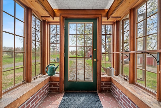 353 Berea Rd, Walden, NY 12586 - doorway to outside with dark tile patterned flooring