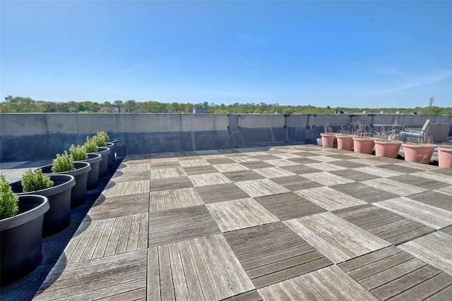 view of wooden terrace