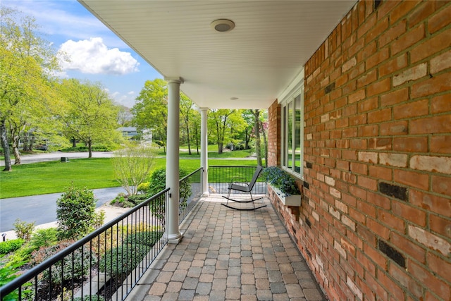 view of patio / terrace with a porch