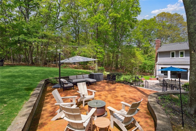 view of patio / terrace with an outdoor living space