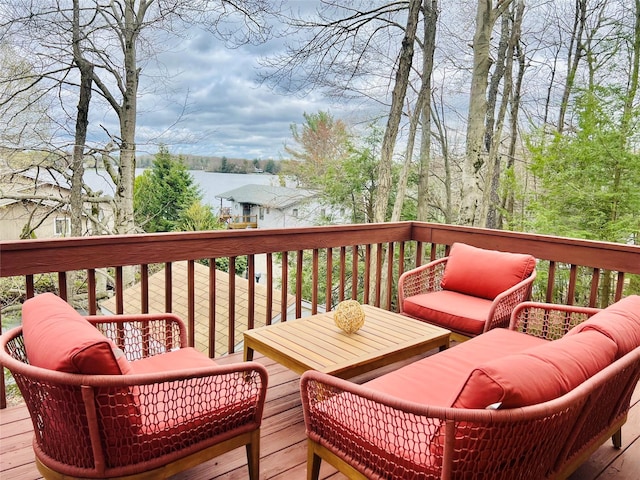 11 Lakeview Ct, Rock Hill, NY 12775 - wooden terrace with an outdoor hangout area