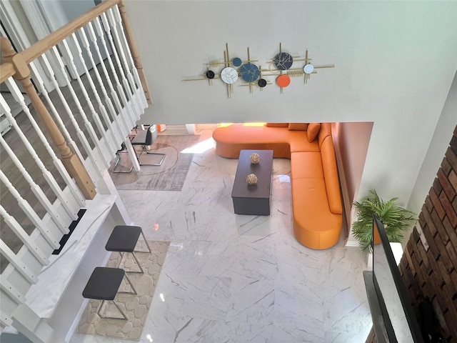 11 Lakeview Ct, Rock Hill, NY 12775 - interior space with marble finish floor and stairway