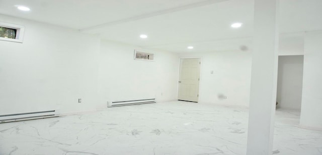 11 Lakeview Ct, Rock Hill, NY 12775 - empty room featuring recessed lighting and a baseboard heating unit