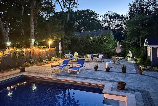 pool featuring a patio area