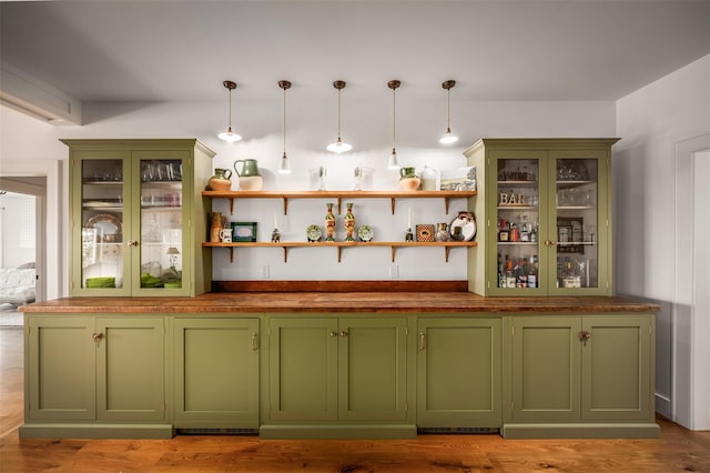 3585 Rte 82, Millbrook, NY 12545 - bar area featuring pendant lighting and light wood-style floors