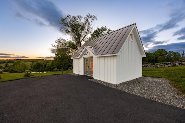 3585 Rte 82, Millbrook, NY 12545 - outdoor structure at dusk featuring french doors