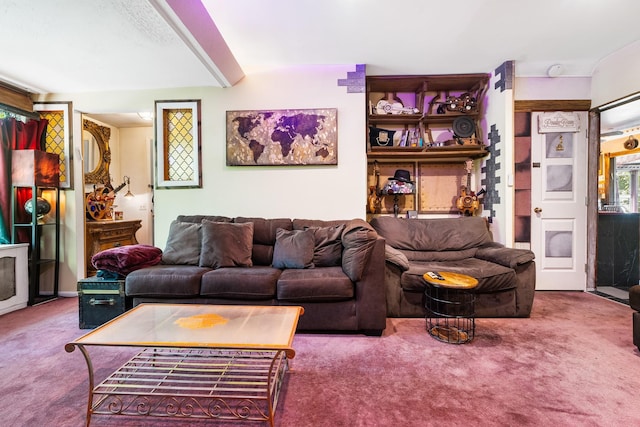 living room with carpet