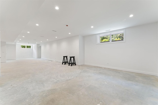 20 Carthage Ln, Scarsdale, NY 10583 - below grade area featuring healthy amount of natural light, recessed lighting, and baseboards