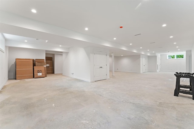 20 Carthage Ln, Scarsdale, NY 10583 - basement featuring recessed lighting and baseboards