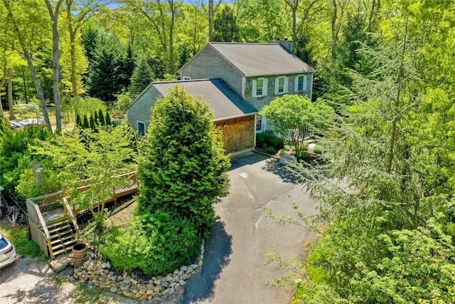 view from above of property