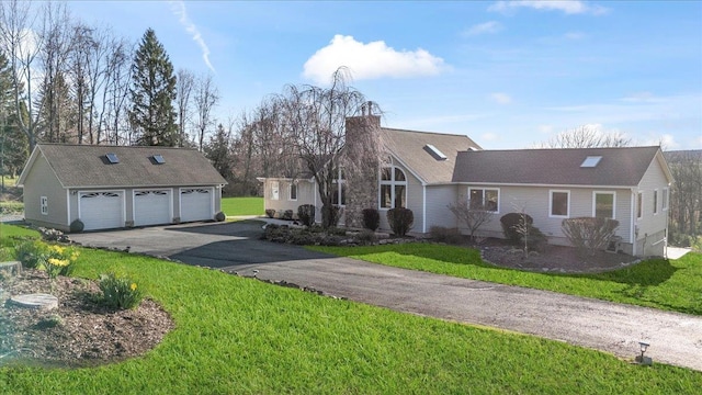 58 Big Island Rd, Warwick, NY 10990 - view of front of property with an outbuilding, a garage, and a front yard