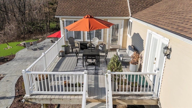 58 Big Island Rd, Warwick, NY 10990 - wooden terrace featuring outdoor dining space