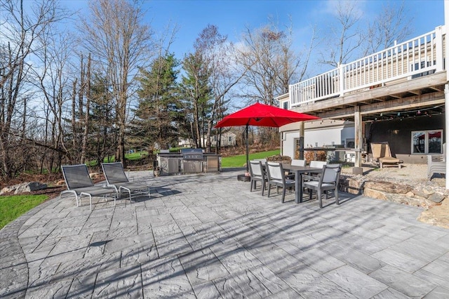 58 Big Island Rd, Warwick, NY 10990 - view of patio / terrace with a wooden deck, outdoor dining area, and area for grilling