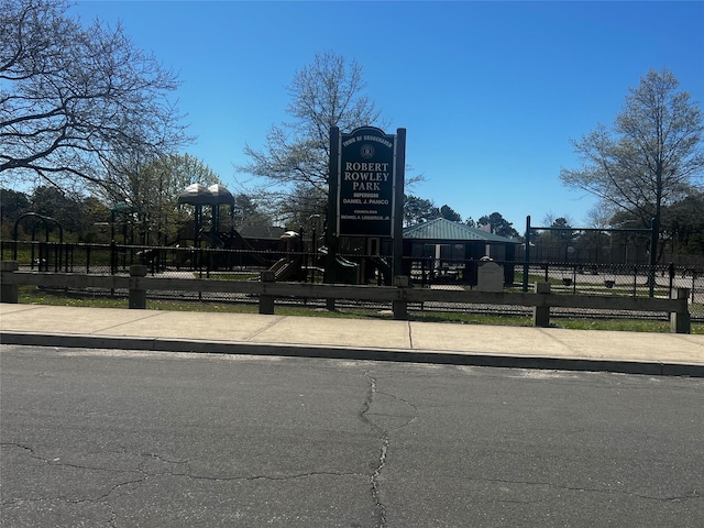 community playground with fence