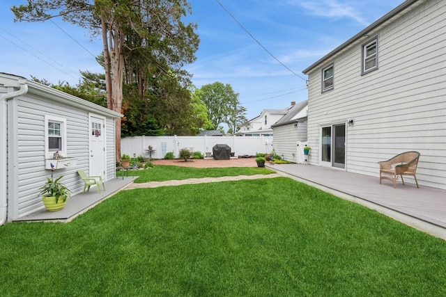 32 Peony Rd, Levittown, NY 11756 - view of yard featuring a deck