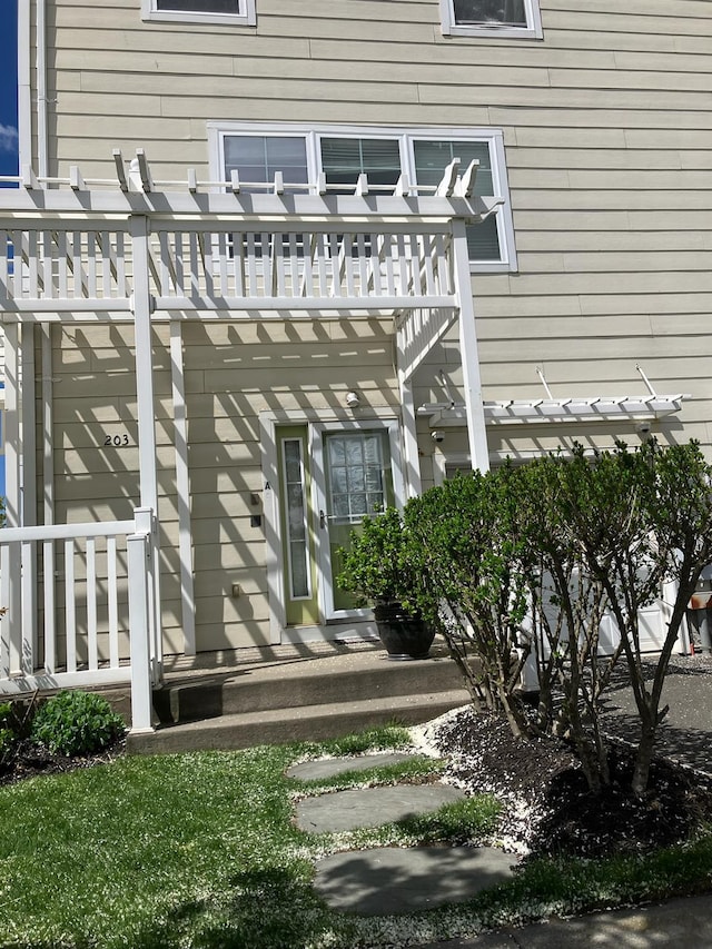 view of doorway to property