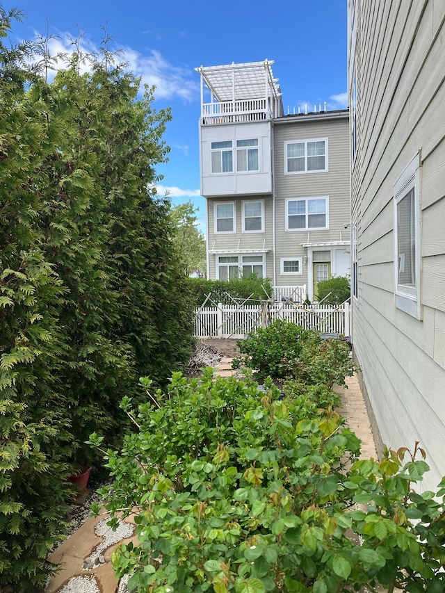 exterior space with fence