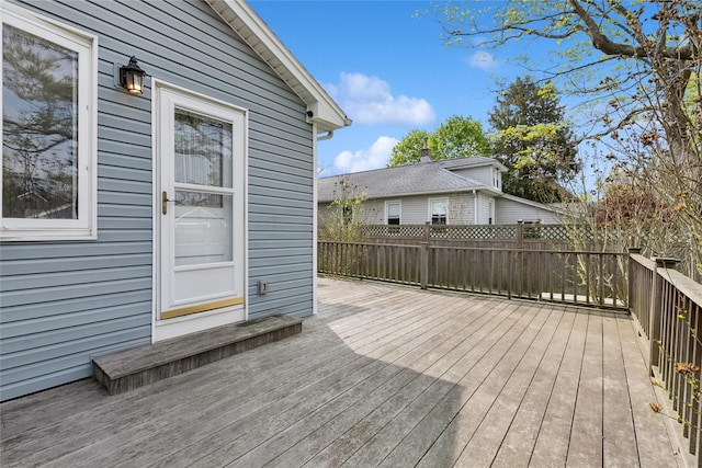 deck with fence