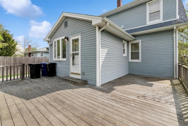 wooden deck with fence