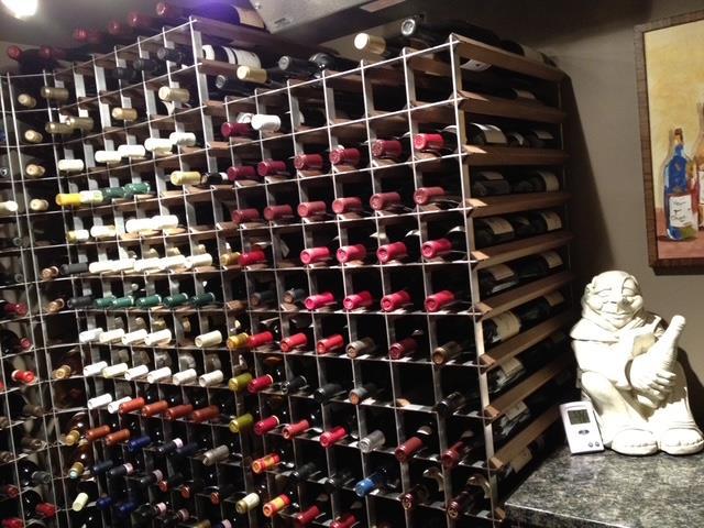 view of wine area