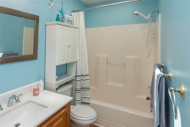 252 Southwoods Dr, Monticello, NY 12701 - bathroom with toilet, shower / bath combo, and vanity